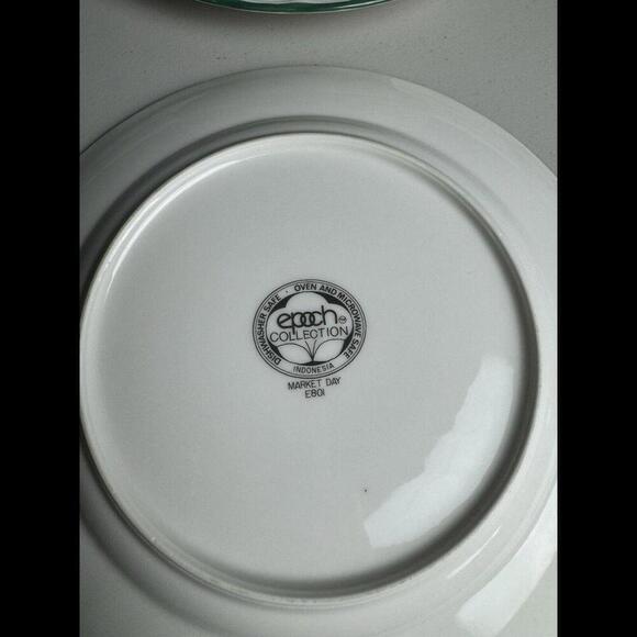 Lot Of 8 Epoch Market Day 10 1/2 in Dinner Plates - Picture 2 of 6